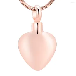 Pendant Necklaces IJD8408 High Polish 316L Stainless Steel Heart Cremation Jewelry Hold Ashes Of Loved One Keepsake Memorial Urn Necklace