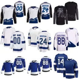 الرجال النساء أطفال الهوكي 81 Erik Cernak Jerseys 14 Pat Maroon 24 Zach Bogosian 84 Tanner Jeannot 71 Anthony Cirelli 88 Andrei Vasilevskiy 48 Nick Perbix Stadium Series