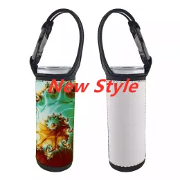 Sublimation white Blank 20oz Skinny Tumbler Tote Diving cloth Neoprene bottle Sleeves with Adjustable Strap Drinkware Handle Water cups Carrier Sleeve Covers