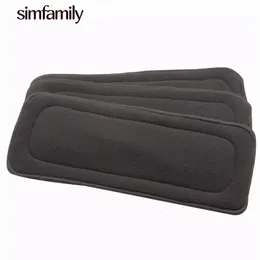 천 기저귀 simfamily10pc 재사용 가능한 대나무 숯 삽입 아기 천 기저귀 매트 기저귀 삽입물 변경 라이너 4 레이어 각각 도매 231006