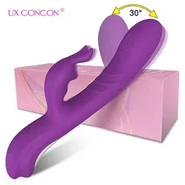 Vibrador brinquedos sexuais para mulheres balançando coelho imitador dedo feminino clitóris poderoso estimulador de ponto g brinquedos sexuais silenciosos adultos femininos 18