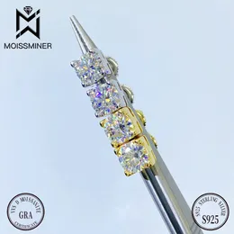 Hoop Huggie 3–6,5 mm Diamant-Ohrringe für Damen, Ohrstecker, Herren, High-End-Schmuck, bestandener Tester 231005