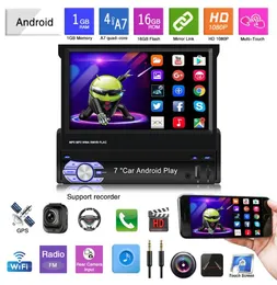 7 tum 1 DIN Telescopic Screen Car GPS Navigator Android 91 Radio Allinone Big Screen Navigation Palm Car Full Touch1024887