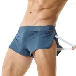 Indumenti da notte da uomo TAUWELL Pantaloncini da uomo Maglia Pigiama traspirante Biancheria intima sexy Boxer Morbido allentato Pigiama da uomo Pantaloni da notte