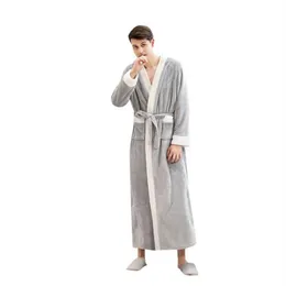 Mäns sömnkläder pyjamas för par vinterlängd badrock skarv hemkläder långärmad mantel unisex förtjockad 247s