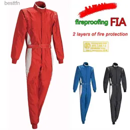 Others Apparel Moto Team Karting Racing Suits FIA Fireproofing Motorcycle Car Club Of Two Layers Waterproof Combo Protective Suits Of Racing F1L231007