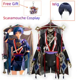 Game Genshin Impact Scaramouche Cosplay Kunikuzushi Balladeer Costume Anime Clothescosplay