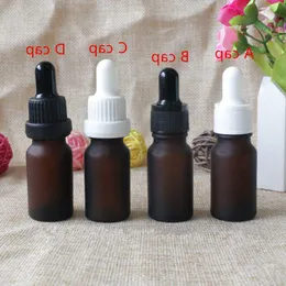 10 ml Amber Green Frosted Glass Essential Oil Bottle Empty Glass Droper Injekten 10cc Droper Bottle F1039 HFAQJ