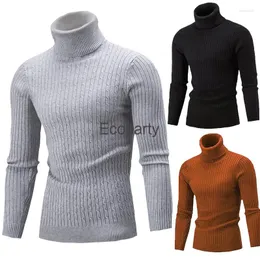 Maglioni da uomo Maglione dolcevita autunno inverno Moda Pullover lavorato a maglia nero Dolcevita camicia casual calda lavorata a maglia