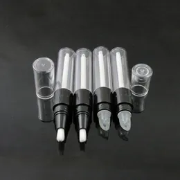 45ML Transparent Black Lip Gloss Tube/Bottle, Empty Round Mini Twist Pen, Disposable Plastic Dial Up Pen With Silicon Tip F2227 Hiqjl