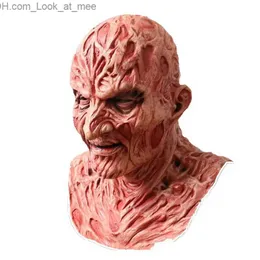 Maski imprezowe Freddy Mask Scary Horror Halloween Props Zombie Clown Pasberise Lateks Karnawał Freddy Krueger Cosplay Anime Rękawiczki dla twarzy Q231007