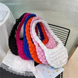 Shoulder Bags Small South Korean Cloud Bubble Bun Ins Versatile Pleated Down Leisure Underarm Single-shoulder Cross-side Dumpling