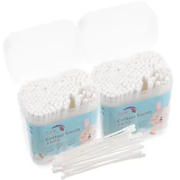 Cotton Swabs 400 PCS/2 Makeup Applicator Cotton Swab Swabs Baby Thin Shaft White Buds Kids Child 231007