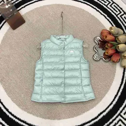 kids White goose down vest Minimalist solid color sleeveless Jacket for baby Size 100-170 CM autumn children Waistcoat Oct05