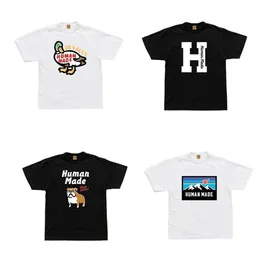 T-shirt a maniche corte da uomo e da donna Nigo Human Made Cartoon Duck Print T-shirt estiva giapponese allentata casual girocollo manica corta255W