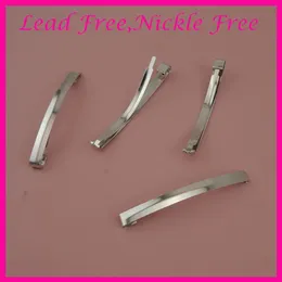 20 Stück Silber-Finish, 8 mm, 9,0 cm, schlichte Metall-Haarspange mit Metall-Haarspangen aus Blei und Nickel, Schnapp-Haarnadeln262l