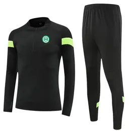 FC Groningen Childrens mens leisure sports suit long sleeve half zipper Outdoor leisure training suit leisure sweatshirt