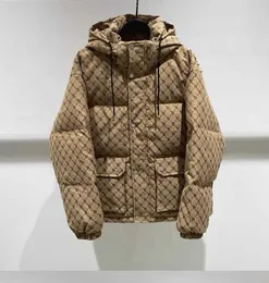 inverno spesso caldo classico da uomo Nero Trendy stampato pane di cotone anatra bianca Piumino giacca da donna Designer Parka giacche con cappuccio Coppia di moda Uomo Streetwear