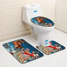 Pokrowce na toalety Zestaw maty łazienkowej 3PCSSet Dywaniki kąpiel