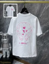 Luxo coração feminino camiseta ch marca masculina t-shirts carta sânscrito cruz padrão clássico tees designers cromos verão tops casual algodão mangas curtas 3hc9