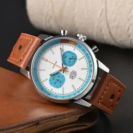 Relógios de pulso Breitl para 2023 Relógios masculinos com cinco agulhas Todos os mostradores funcionam Quartz Wastch Alta qualidade Top Marca de luxo Relógio cronógrafo Moda pulseira de couro TOP TIME