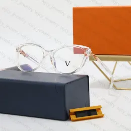 2024 디자이너 선글라스 평범한 안경 가게가없는 전력 패션이없는 광학 남자 여자를위한 전체 프레임 편지 디자인 6LV 색상 좋은 품질