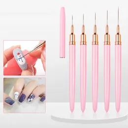 Szczotki do paznokci 5PCS pędzel do manicure żel sztuka akrylowe akcesoria płynne profesjonalne pensje proszkowe 231007