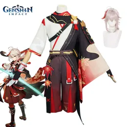 Genshin Impact Kaedehara Kazuha Costume Cosplay Gioco Top Shorts Samurai Costume Parrucca Costume di Carnevale di Halloween per Mencosplay