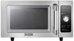 Electric Ovens Equipment 1025F0A Countertop Commercial Microwave Oven With Dial 1000W Stainless Steel.9 CuFt