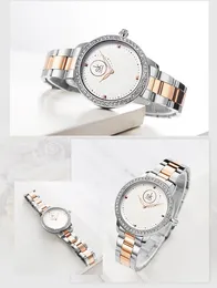 Orologio da donna orologi di alta qualità di lusso Limted Edition batteria al quarzo con diamanti incastonati a spirale filo di mare quadrante cinturino in acciaio impermeabile orologio da 36 mm