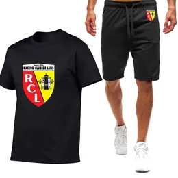 Men's Tracksuits Euro Club Rc Lens 2023 Summer Sell Well Nine Color Short-sleeved T-shirt Simple Casual Trendy Comfortable Leisure Suit