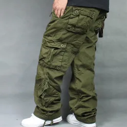 Multi Pocket Cargo Pants Mężczyźni Plus Size Casual Spoders Męskie dresy dresowe na zewnątrz taktyczne joggery uliczne ubrania mężczyzny Big 246i