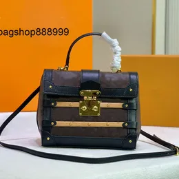 Borse da sera moda Borsa da donna Borsa a tracolla a tracolla Borse da baule semirigide Lettera di moda stampata SLock Borsone in legno e pelle Rimovibile regolabile Str