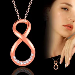 Naszyjniki wiszące kryształ kryształowy Naszyjnik różowy złoto srebrny łańcuch kolorów mody biżuterii xl391