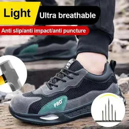 Safety Shoes Work Sneakers Men Indestructible Steel Toe Work Shoes Safety Boot Men Shoes Anti-puncture Working Shoes For Men Drop 231007