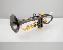 Professionelles Musikinstrument Bb-Trompete Zweifarbiger Körper Messing vernickeltes Material mit Koffer Kostenloser Versand