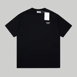 Camiseta unissex solta em algodão jérsei ecru/preto camisetas masculinas de manga curta verão hip hop tops camisetas streetwear | 55196