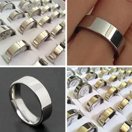 50 st breda 6mm silverband ring komfort-passform 316l rostfritt stål bröllop förlovningsring män kvinnor elegant klassisk finger 279g