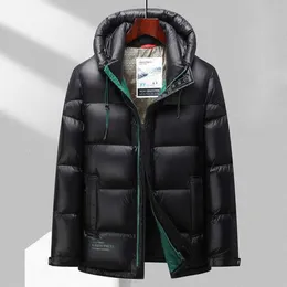 Designer black gold down jacket men's hooded thickened warmth and winter jacket 2023 winter new white duck down bread