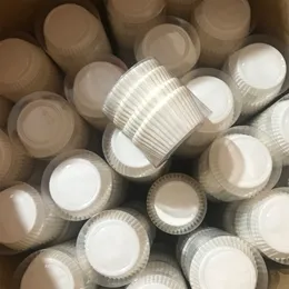 بطانات كب كيك وايت 100 PCS مع PVC Box Cupcake Cups Food Grade Cupcake Papers Cups Cups1221317