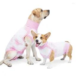 Dog Apparel Clothes Recovery Suit For Male Female Dogs Cats Spay Neuter Onesie Snugly Shirt Cone Alternative Anti-Licking Wound