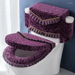 Toalettstolskydd 2/3 stycken Set Cushion Hushållens universella täckning med dragkedja