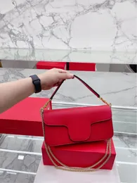 Série cor sólida texturizado designer bolsa de couro pintado à mão corrente de couro fosco diagonal saco feminino vintage clássico