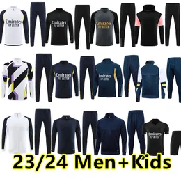 2023 2024 Bellingham Real Madrids Tracksuit Jerseys Soccer Half Pull Camavavera Track Suits Jacket Alaba Modric Chandal Training Vini Jr Valverde Sports Wea Men Kids