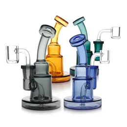 Mini Bong Pfeife Becher 5,4 Zoll Shisha Wasserpfeife Einsatz Perc Percolator Glas Bongs mit 14,4 Quarz Banger