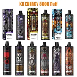 オリジナルのKKエネルギーVAPE 10000パフ10K 8000 5000使い捨てeタバコメッシュコイル850MAH充電式17MLプレフィルドベーパーデケーブルパフ12000 12k