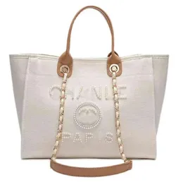 Designer Borse da sera classiche Borsa di lusso Moda Perla Etichetta di marca Zaino Borse da spiaggia da donna Borsa da donna Borsa a mano in tela da donna CH00108