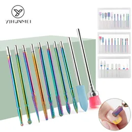 Nail Brushes Drill Bits Sets Tungsten steel nail Art Tools Carbide Cuticle Remover for Manicure Pedicure 231007