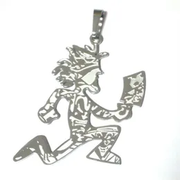 2 in Engraved pattern HATCHETMAN CHARM Stainless steel plated with silver PENDANT New w Chain ICP Insane Clown Posse Twiztid ship309L