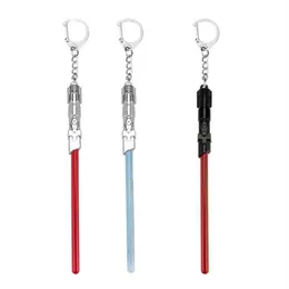 Nyckelringar Ankomstfilm Lightsaber Keychain Fashion Key Holder Ring for Fan's Gift2824